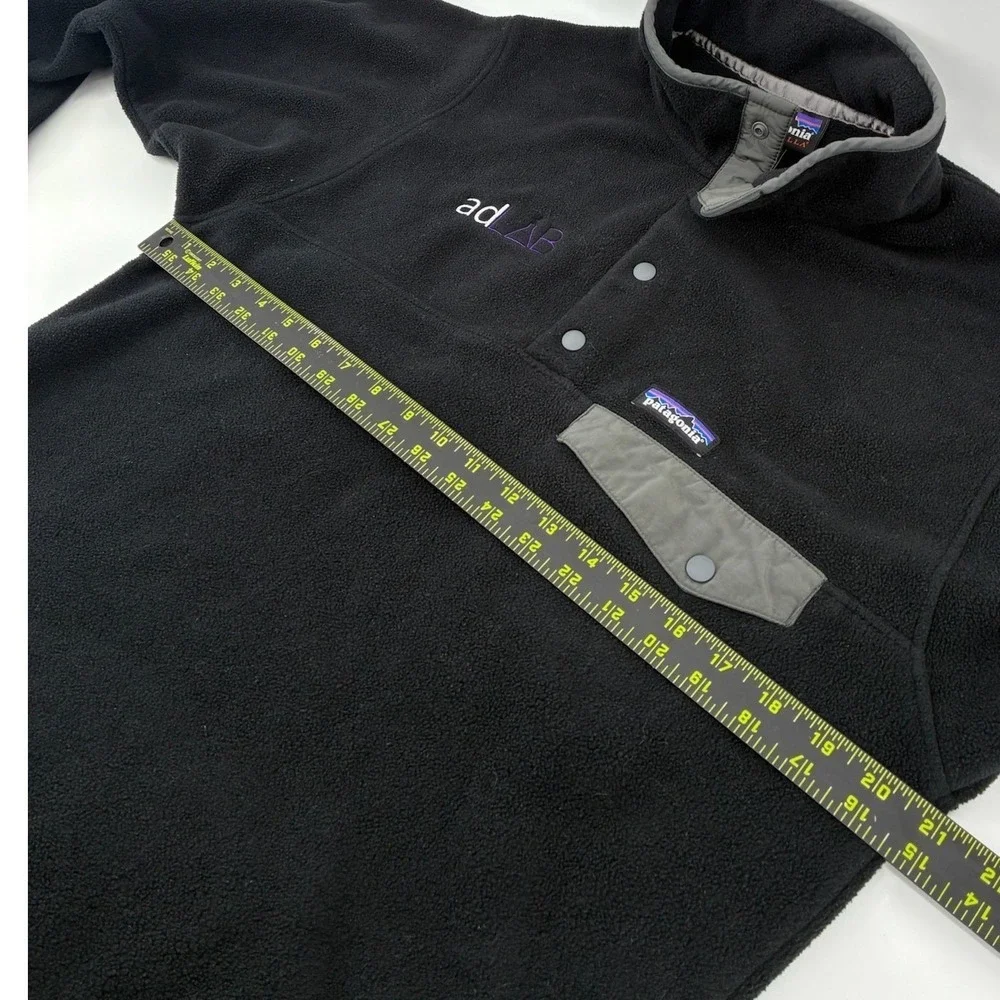 Patagonia Mens Synchilla Snap-T Fleece Pullover Black TCU Journalism Small